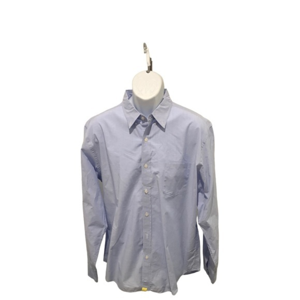 J. Crew Men's Long Sleeve Dress Shirt Blue Sz XL